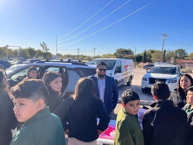 Group of people at a lively event